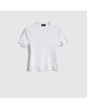 Gucci Matte Viscose Rib Stitch T-Shirt - White