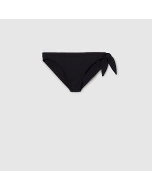 Gucci Stretch Jersey Swim Briefs With Knot - Black