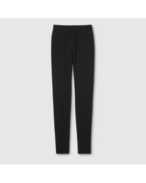 Gucci Legging De Jacquard Con Gg Elásticos, Talla - Negro