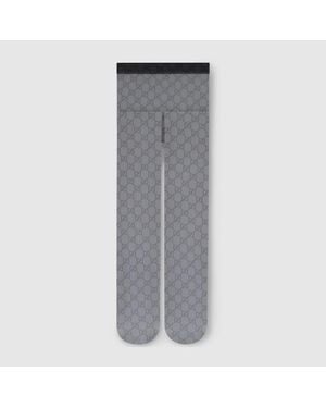 Gucci Printed Stretch Nylon Tights - Grey