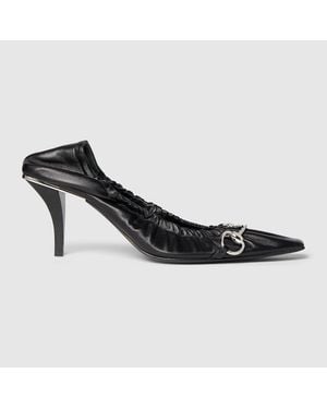 Gucci Vittoria Pump With Elastic, Leather - Black