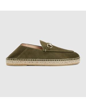 Gucci Espadrille With Horsebit - Green