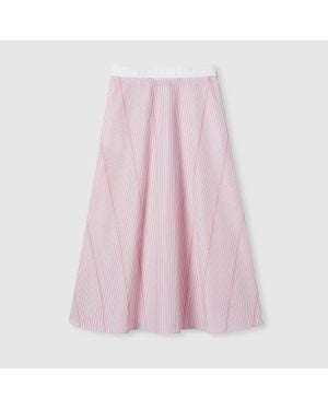 Gucci Falda De Fil Coupé De Algodón, Talla - Rosa