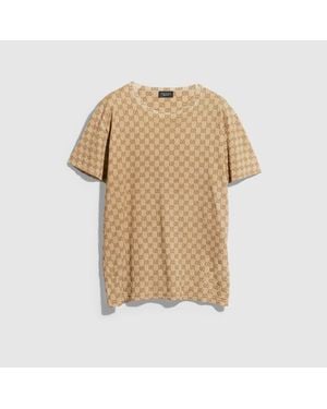 Gucci Printed Cotton Jersey T-Shirt - Natural