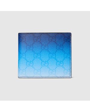 Gucci Chroma Bi-Fold Wallet, Fabric - Blue