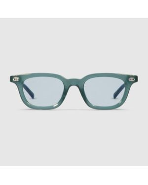 Gucci Lunettes De Soleil Ovales - Bleu