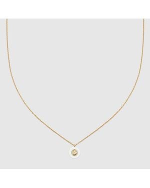 Gucci Interlocking 18K Pendant Necklace - Metallic
