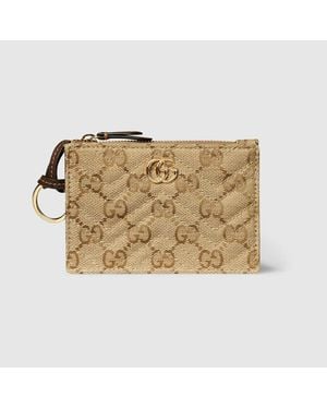 Gucci Gg Marmont Zip Key Pouch - Metallic