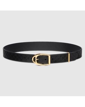 Gucci Belt With Stirrup Buckle, Size 100 - Black