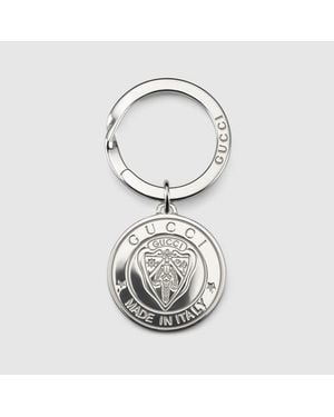Gucci Anello Portachiavi Con Cresta - Bianco