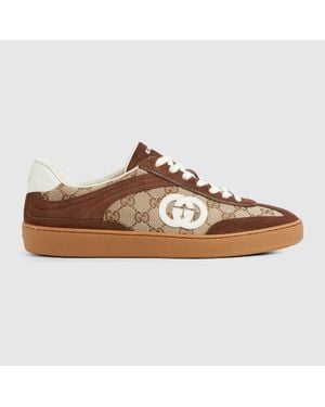 Gucci Trainer With Interlocking G - Brown