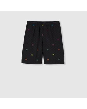 Gucci Shorts Aus Gg Ripstop-Baumwolle, Grösse - Schwarz