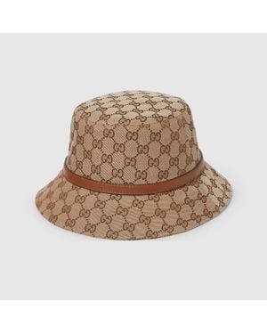 Gucci Fischerhut Aus Gg Canvas, Größe - Braun