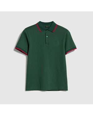 Gucci Cotton Piquet Polo Shirt With Embroidery - Green