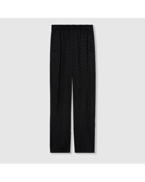 Gucci Gg Satin Jogging Pant - Black