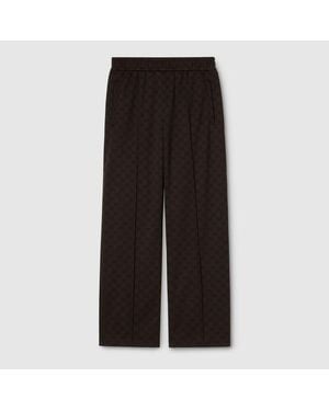 Gucci Gg Jersey Jacquard Trousers - Black