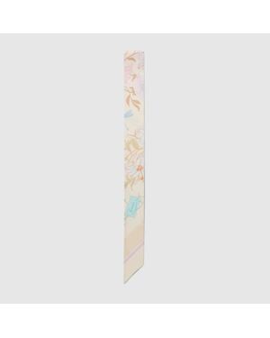 Gucci Cinta De Seda Estampada - Blanco