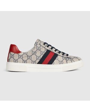 Gucci Ace Herrensneaker Mit Web, Grösse - Grau
