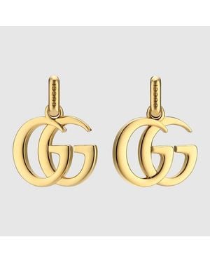 Gucci Orecchini Mini Gg Marmont - Metallizzato