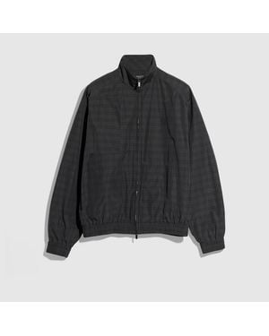 Gucci Prince Of Wales Nylon Zip Jacket, Size 56, Ready-To-Wear - Black