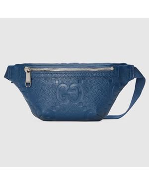 Gucci Kleine Gürteltasche Mit Jumbo GG - Blau
