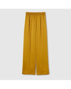 Gucci Gg Acetate Jacquard Trousers - Yellow