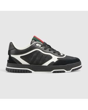 Gucci Re-Web Trainer, Leather - Black