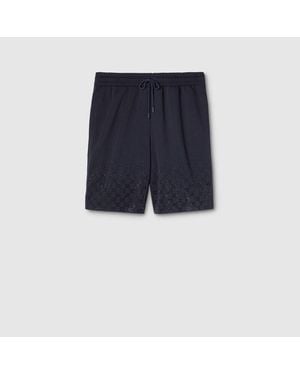Gucci Short En Jersey Technique Avec Cristaux, Taille - Bleu