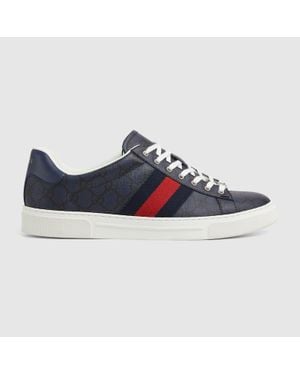 Gucci Ace Herrensneaker Mit Web, Grösse - Blau