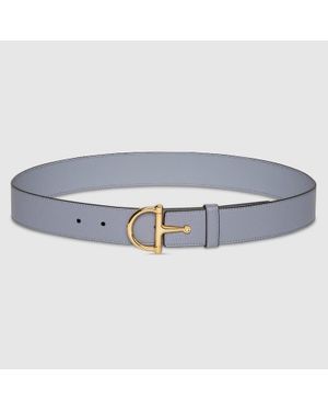 Gucci Gürtel Mit Halber Horsebit-Schnalle, Größe 100 - Blau