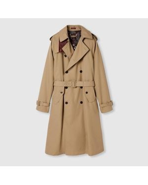 Gucci Cotton Gabardine Trench Coat, Ready-To-Wear - Natural