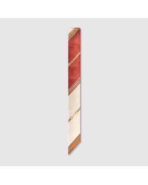 Gucci Printed Silk Twill Ribbon - White