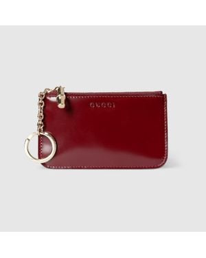 Gucci Key Pouch With Bamboo - Red