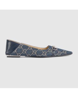Gucci Vittoria Ballerina, Fabric - Blue