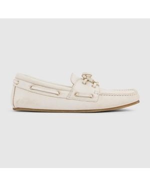 Gucci Boat Shoe - White