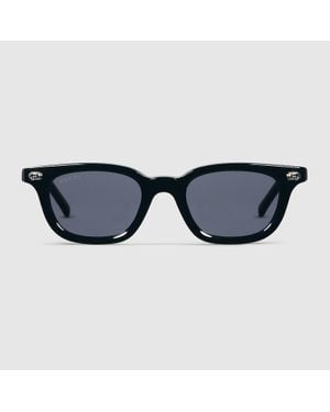 Gucci Lunettes De Soleil Ovales - Bleu