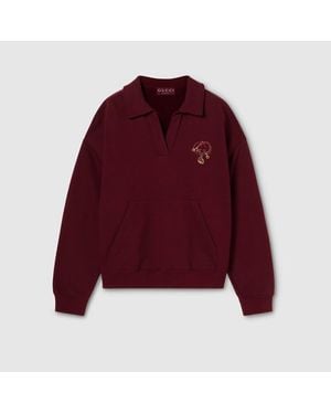 Gucci Cotton Jersey Sweatshirt With Embroidery - Red