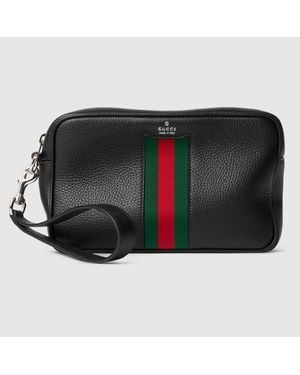 Gucci Pouch Web Trademark Misura Piccola - Nero