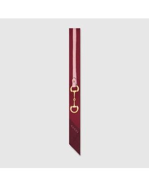Gucci Band Aus Seidentwill Mit Print - Rot
