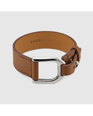 Gucci Staffa Bracelet - Brown