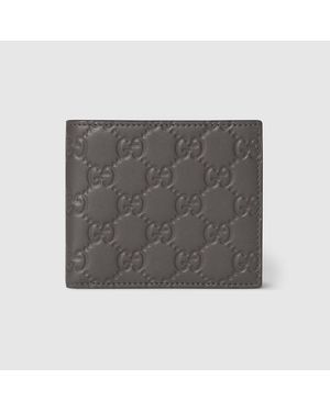 Gucci Gg Emblem Coin Wallet - Grey