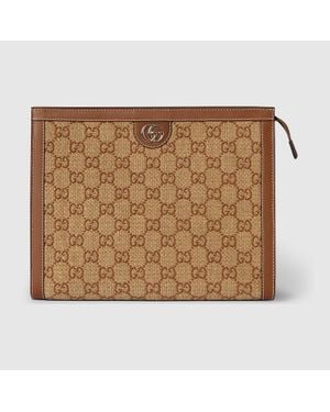 Gucci Pouch Ophidia Misura Media - Marrone
