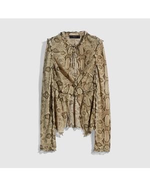 Gucci Printed Silk Shirt - Grey