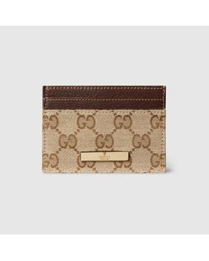 Gucci Card Case With Plaque - Metallic