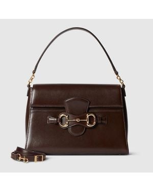 Gucci Sac À Main Horsebit Duomo Moyen Format - Braun