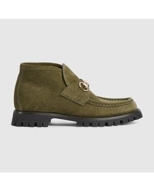 Gucci Ankle Boot With Horsebit - Green