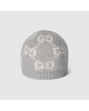 Gucci Gg Alpaca Blend Hat - Grey