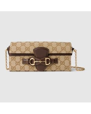 Gucci Wallet On Chain With Horsebit - Natural
