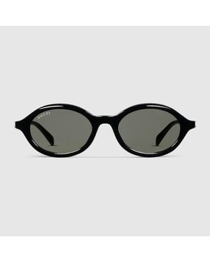 Gucci Sonnenbrille Mit Rundem Rahmen - Schwarz