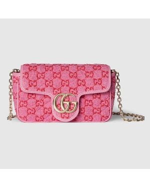 Gucci Gg Marmont Mini Shoulder Bag - Pink